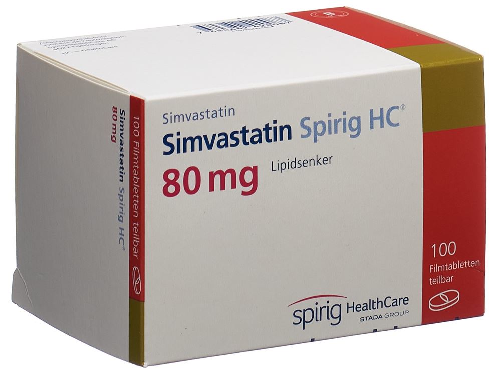 SIMVASTATINE Spirig HC cpr pell 80 mg 100 pce