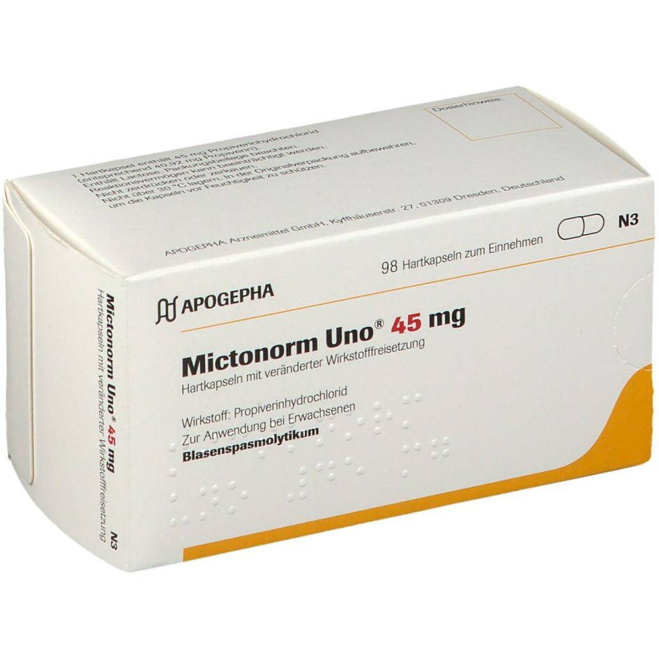 Mictonorm 45 mg, Gélules à libération modifiée