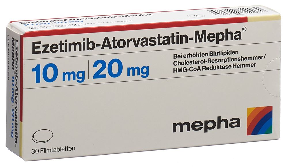 EZETIMIB Atorvast Mepha cpr pell 10mg/20mg 30 pce