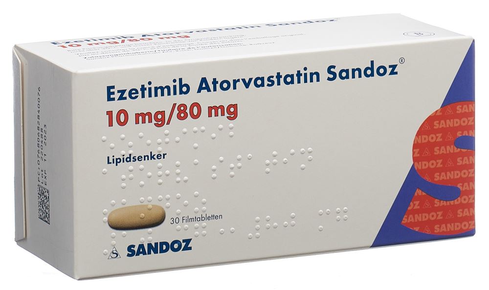 EZETIMIBE Atorvast Sandoz cpr pell 10/80mg 30 pce