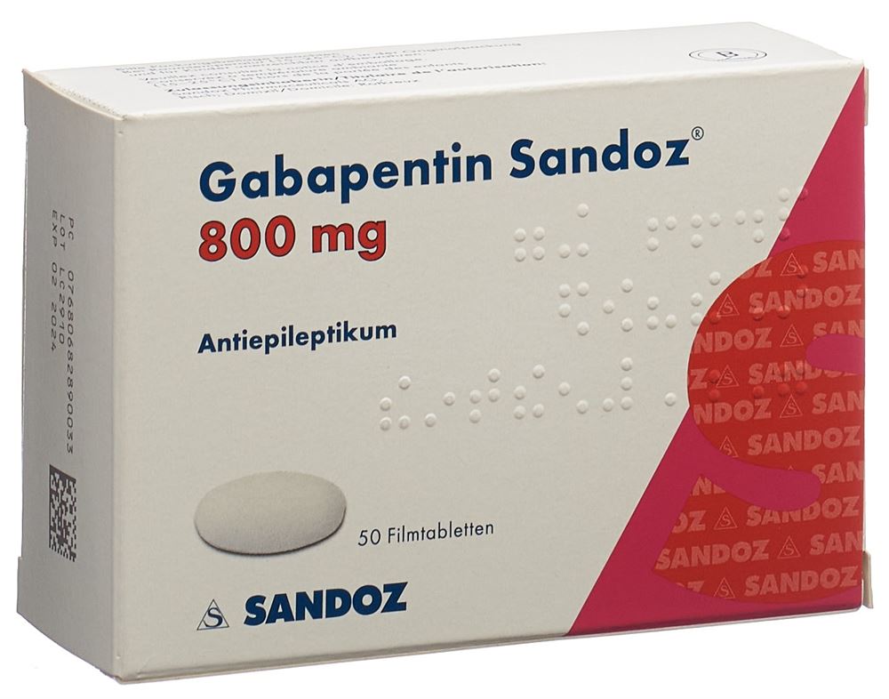 GABAPENTINE Sandoz cpr pell 800 mg 50 pce