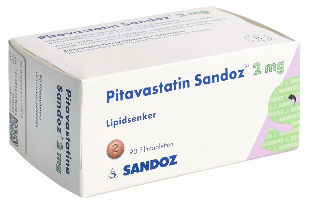 PITAVASTATINE Sandoz cpr pell 2 mg 90 pce