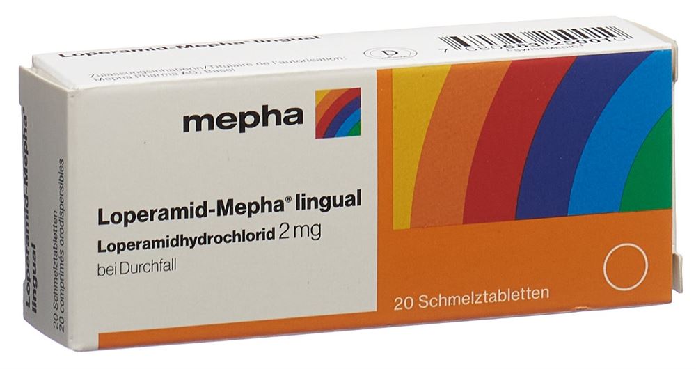 Loperamid-Mepha lingual 2 mg, Schmelztabletten