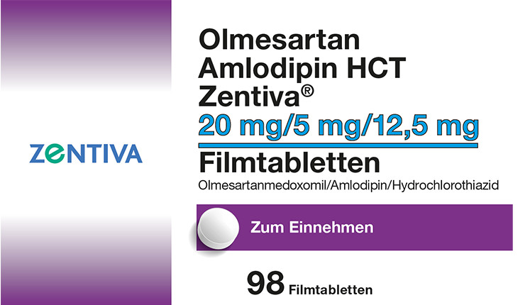 Olmesartan Amlodipin HCT Zentiva 20 mg/5 mg/12.5 mg, Filmtabletten