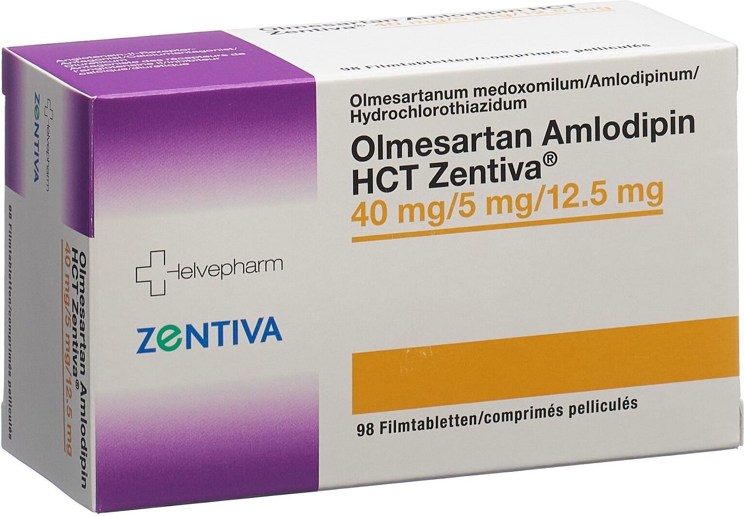 Olmesartan Amlodipin HCT Zentiva 40 mg/5 mg/12.5 mg, Filmtabletten