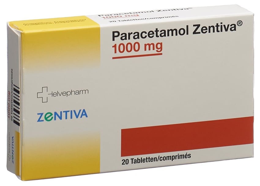 Paracetamol Zentiva 1000 mg, Tabletten