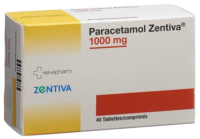 Paracetamol Zentiva 1000 mg, Tabletten