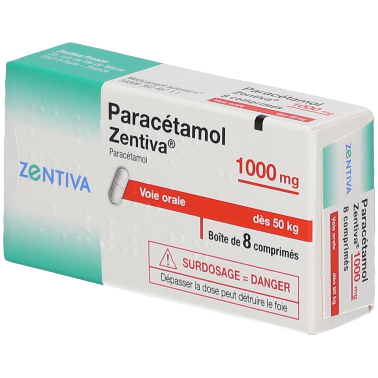 Paracetamol Zentiva 1000 mg, Tabletten