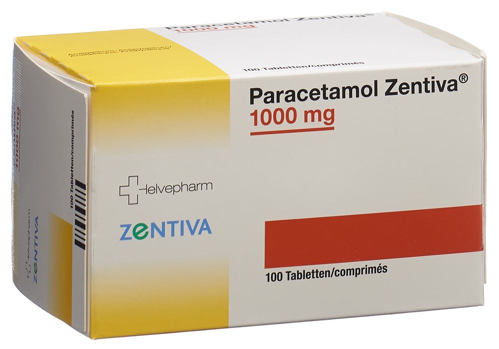Paracetamol Zentiva 1000 mg, Tabletten