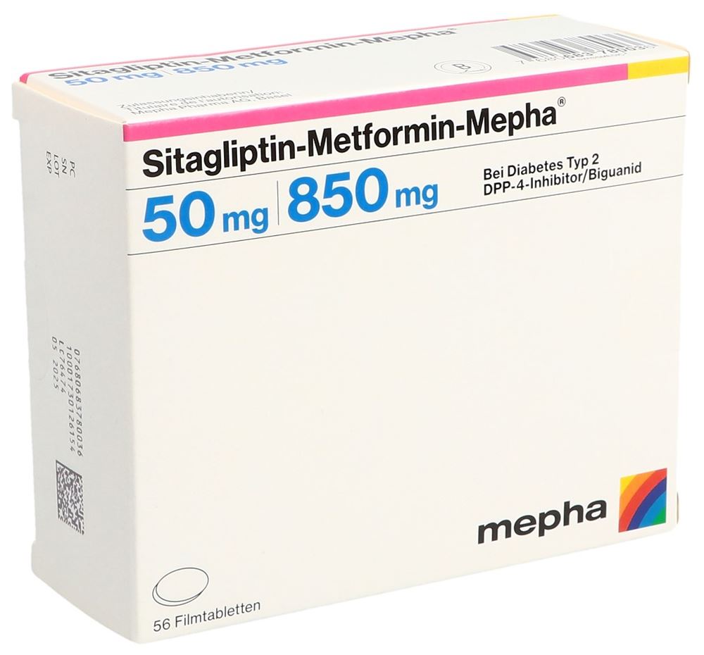 SITAGLIPTIN Metformin Mepha 50/500mg 196 pce