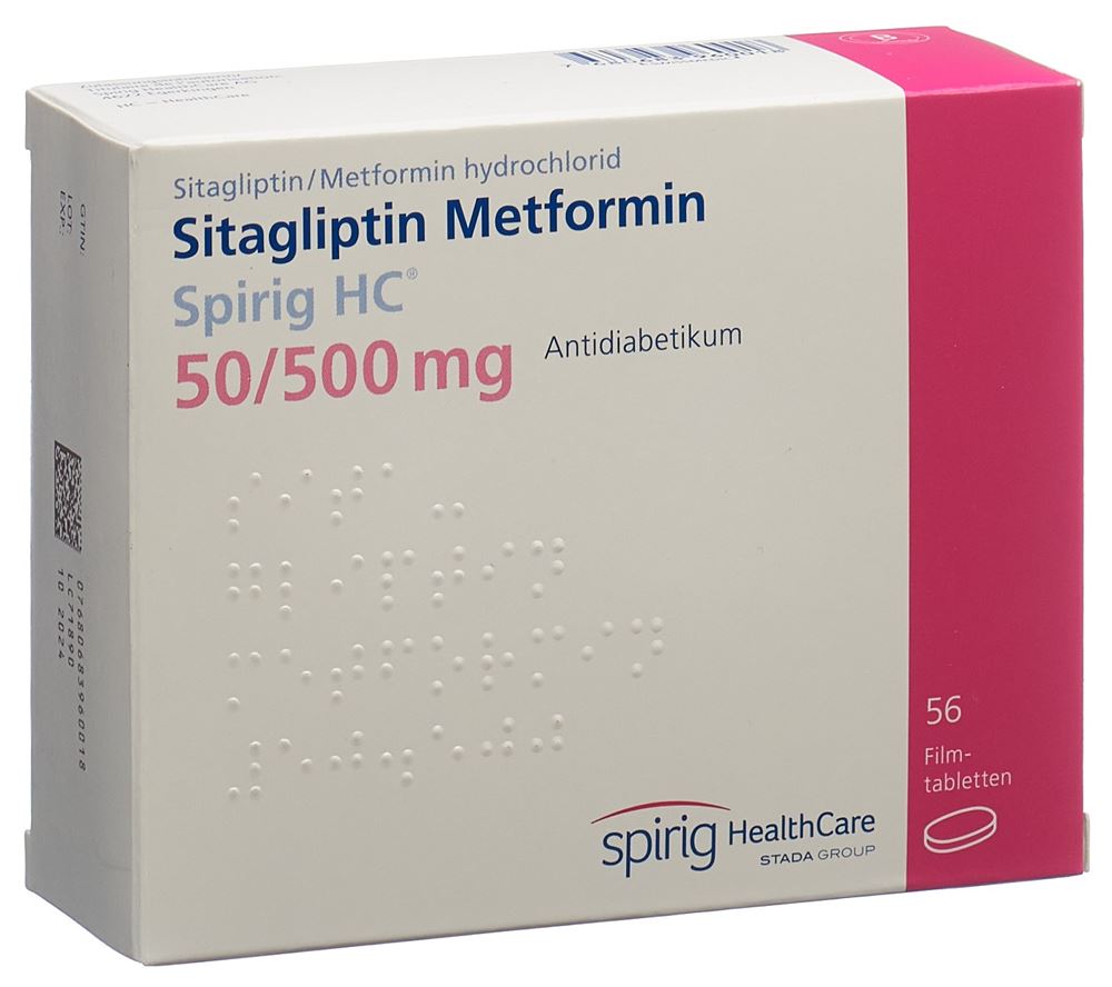 SITAGLIPTIN Metfor Spirig HC 50/500mg 56 pce