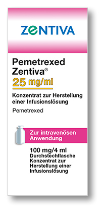 Pemetrexed Zentiva 1000 mg/40 ml, Konzentrat zur Herstellung einer Infusionslösung