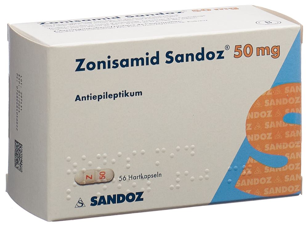ZONISAMIDE Sandoz caps 50 mg 56 pce