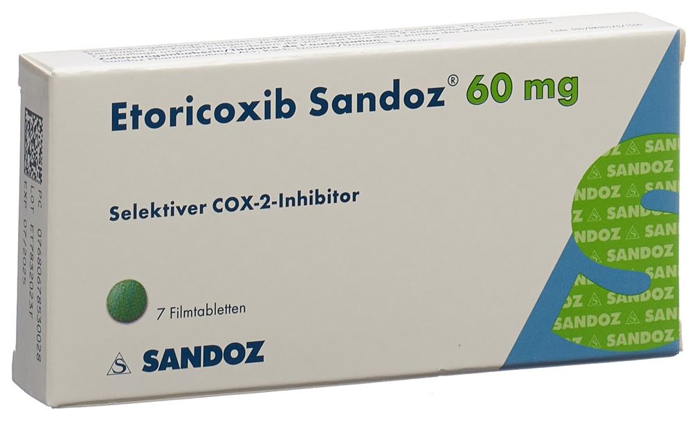 Ticagrelor Sandoz 60 mg, Filmtabletten