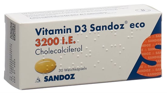 Vitamin D3 Sandoz eco 3200 I.E., Weichkapseln