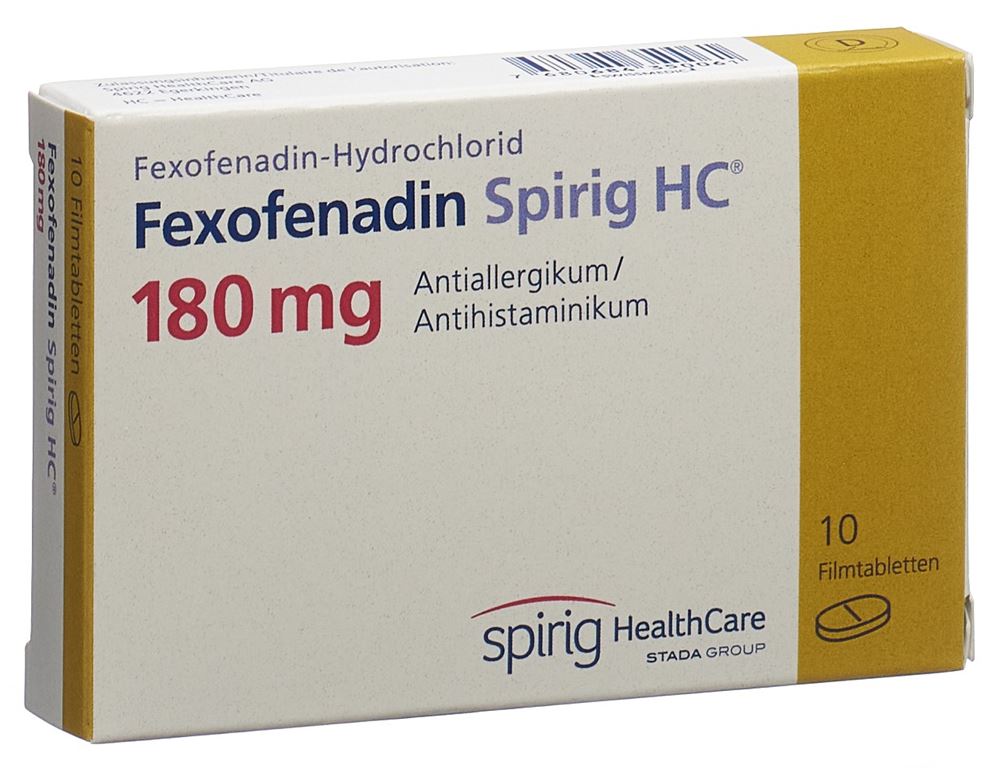 FEXOFENADINE Spirig HC cpr pellic 180 mg 10 pce