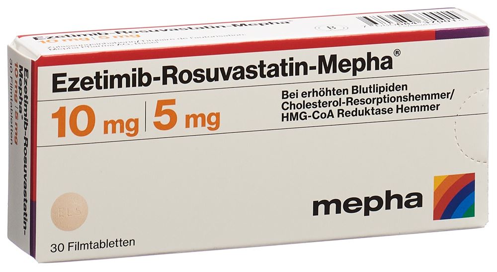 EZETIMIB ROSUVAST Mepha cpr pell 10mg/5mg 30 pce