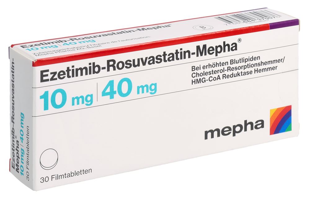 EZETIMIB ROSUVASTATIN MEPHA 10/40 mg cpr pell 30