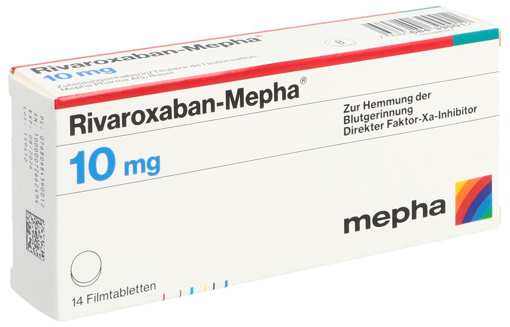 Rivaroxaban-Mepha 10 mg, Filmtabletten