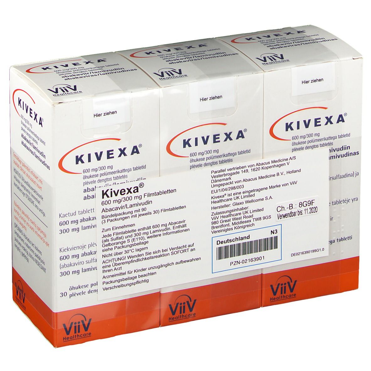 Kivexa 600mg/300 mg, Filmtabletten