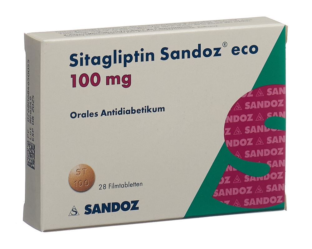 SITAGLIPTINE Sandoz eco cpr pell 100 mg 28 pce