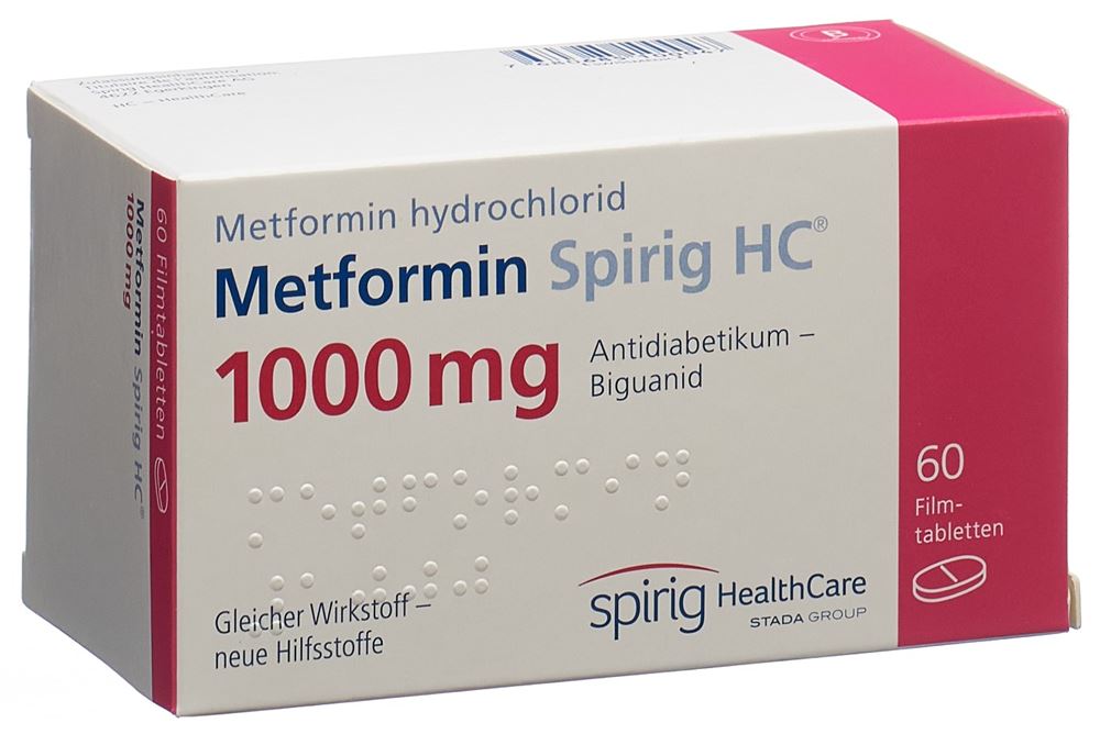 METFORMINE Spirig HC cpr pell 1000 mg 60 pce