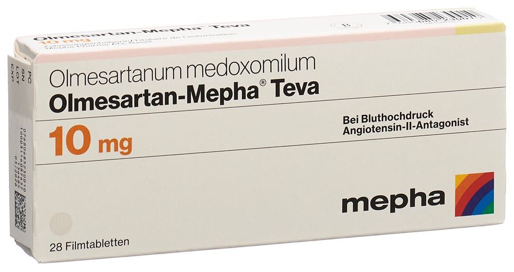 OLMESARTAN Mepha Teva cpr pell 10 mg 28 pce