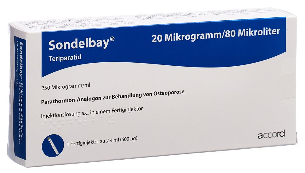 SONDELBAY 20 mcg/80 mcl sol inj stylo pré 1 pce