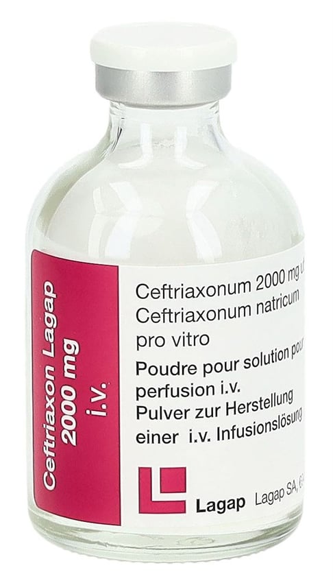 CEFTRIAXON Lagap 2000 mg i.v. / 2000 mg / 10 flaco