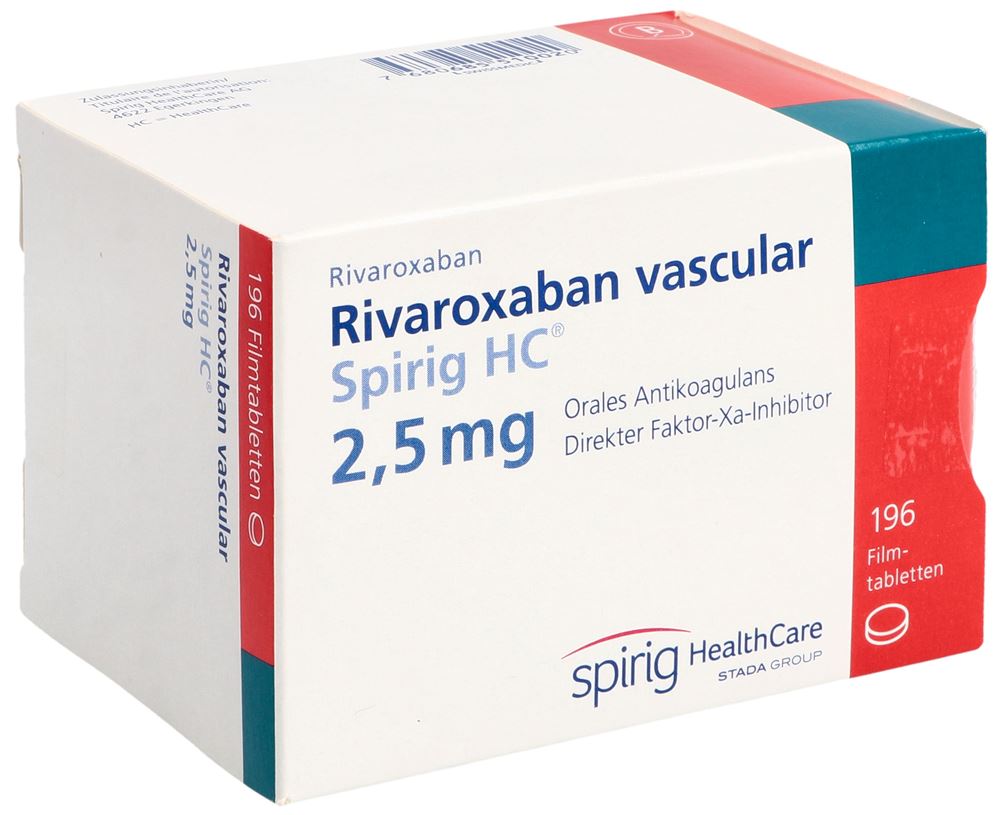 RIVAROXABAN vasc Spirig HC cpr pell 2.5 mg 196 pce