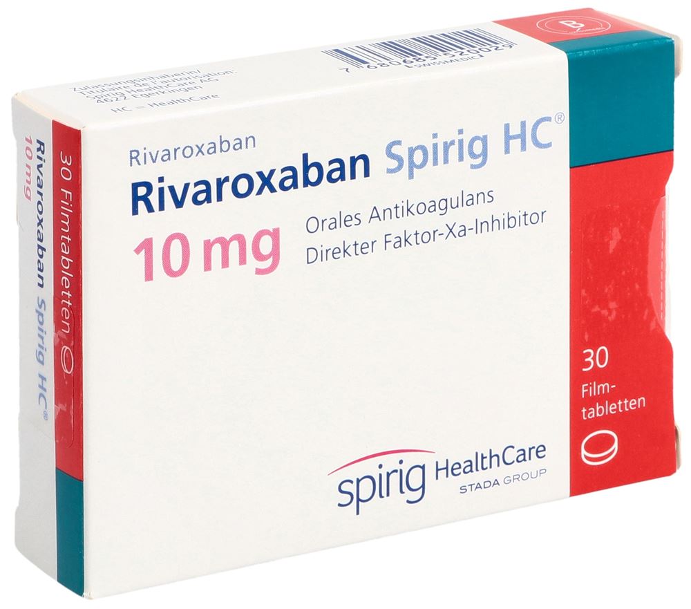 RIVAROXABAN Spirig HC cpr pell 10 mg 30 pce