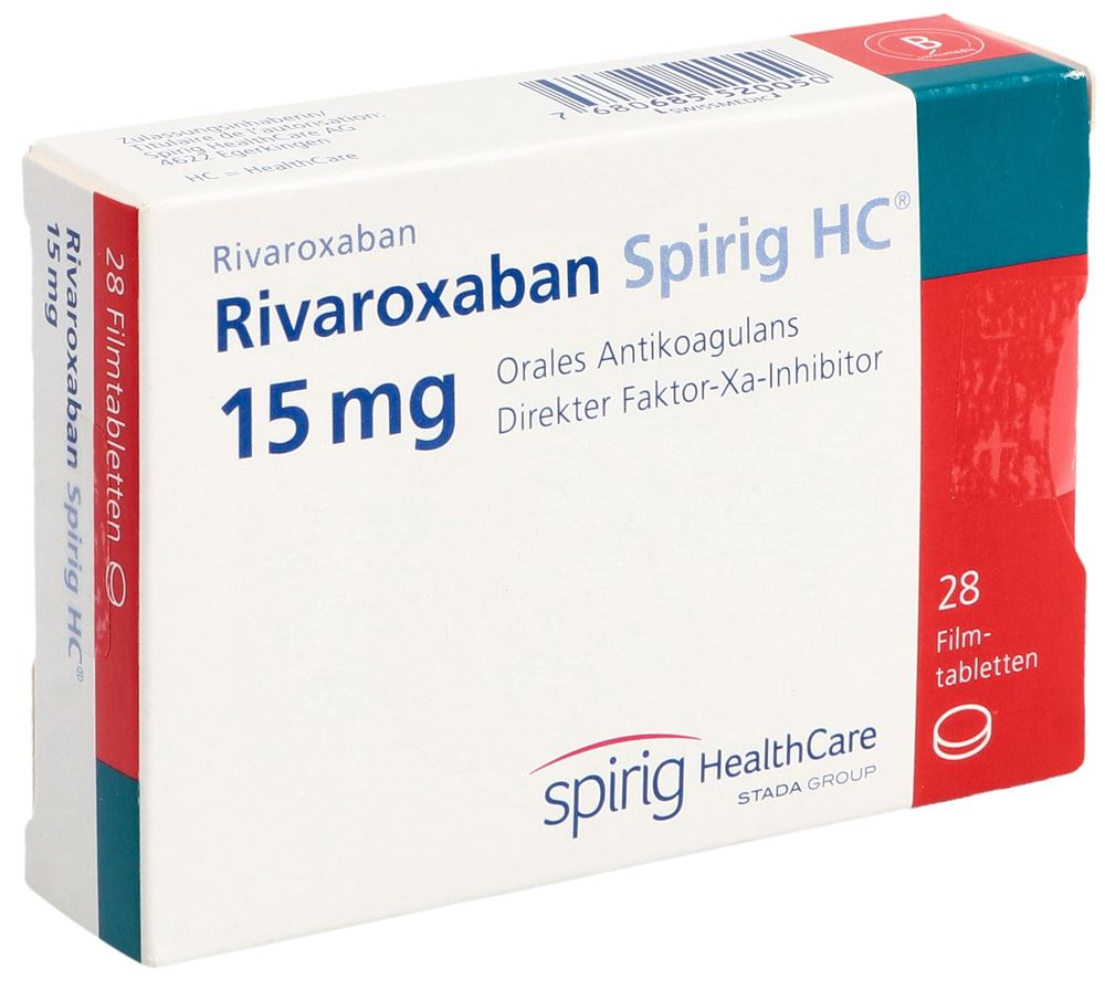RIVAROXABAN Spirig HC cpr pell 15 mg 28 pce
