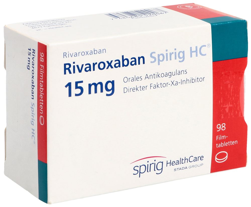 RIVAROXABAN Spirig HC cpr pell 15 mg 98 pce