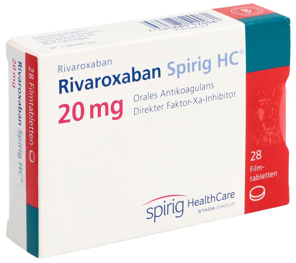 RIVAROXABAN Spirig HC cpr pell 20 mg 28 pce