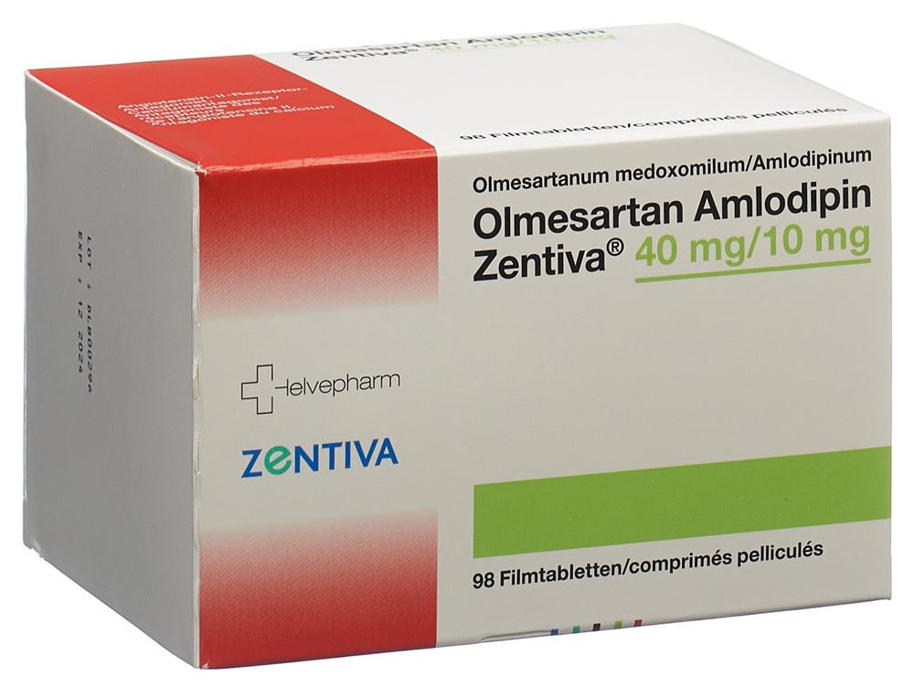 OLMESARTAN AMLO Zentiva cpr pell 40/10 mg 98 pce