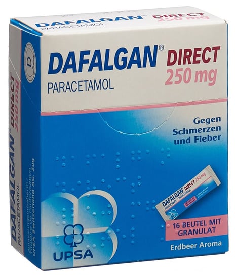 Dafalgan Direct 250 mg (Erdbeer), Granulat