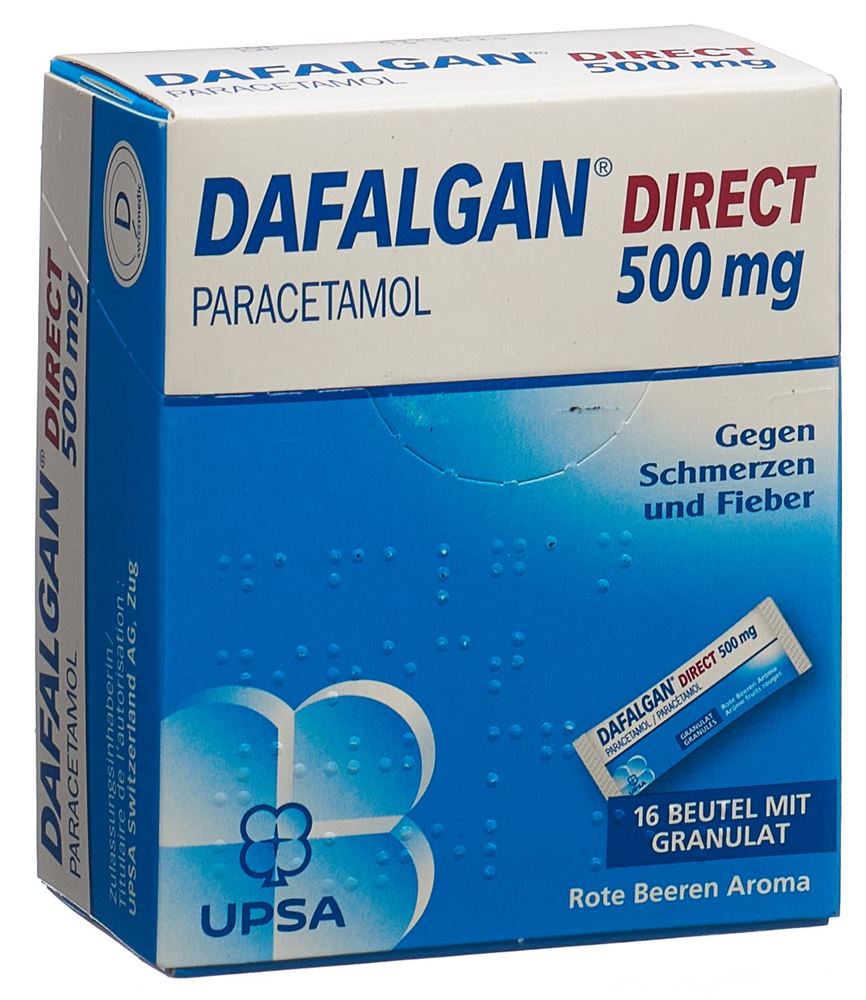 DAFALGAN DIRECT gran 500 mg baies rouges 16 pce