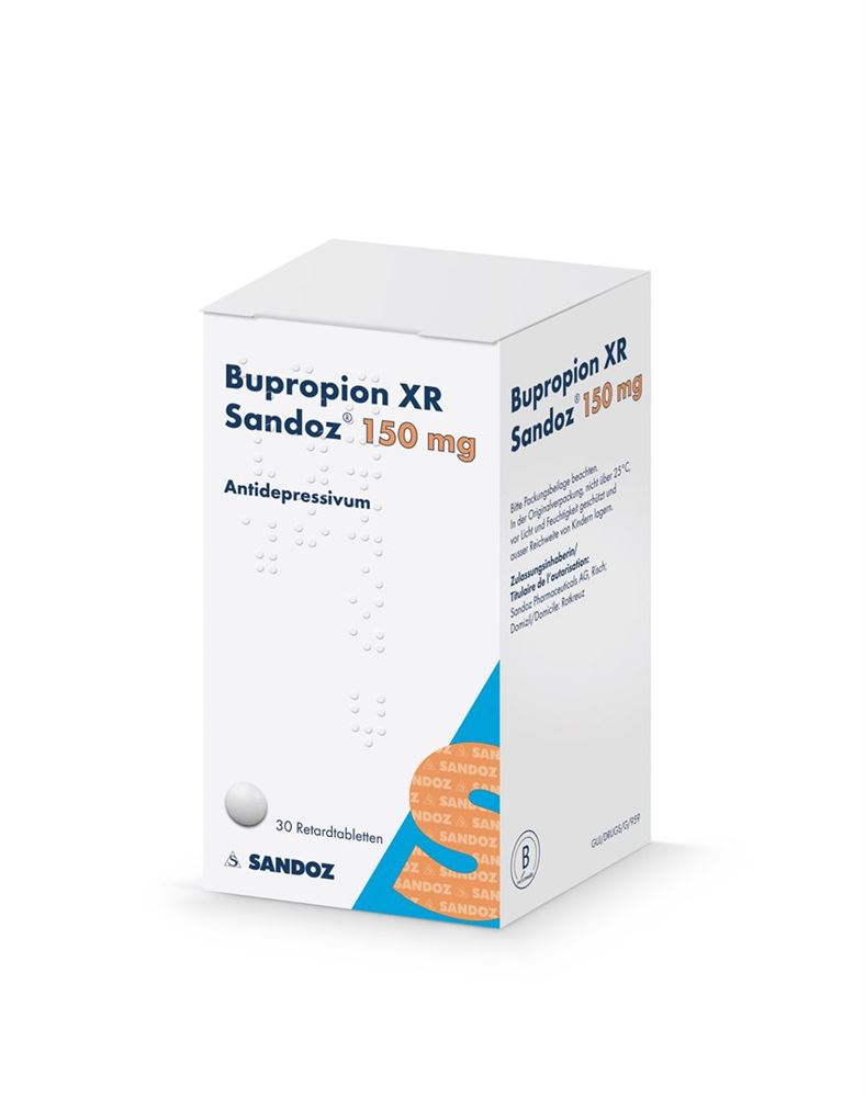 BUPROPION XR Sandoz cpr ret 150 mg bte 30 pce