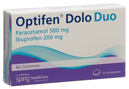 Optifen Dolo Duo 200mg / 500 mg, Filmtabletten