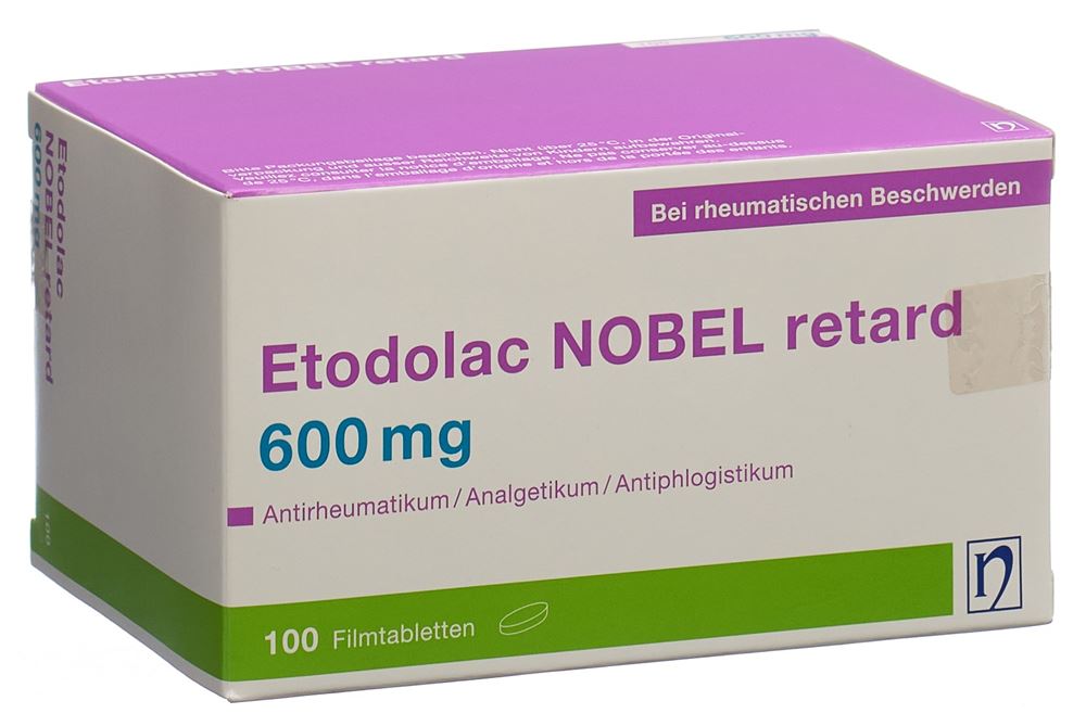 ETODOLAC NOBEL cpr pell ret 600 mg 100 pce