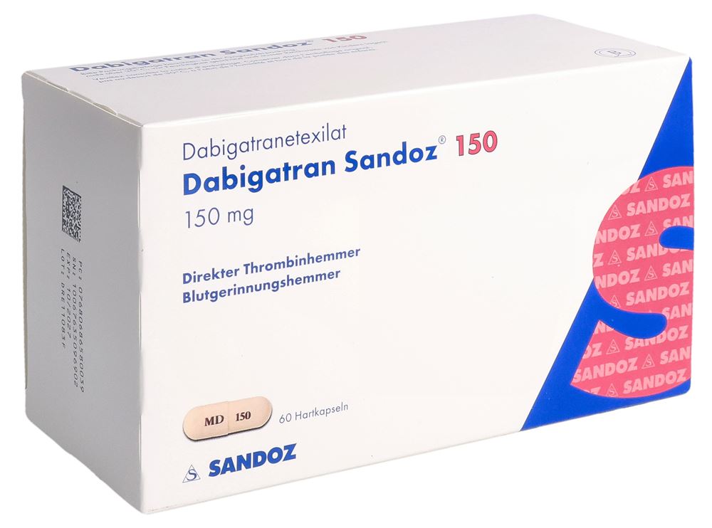 DABIGATRAN Sandoz caps 150 mg 60 pce