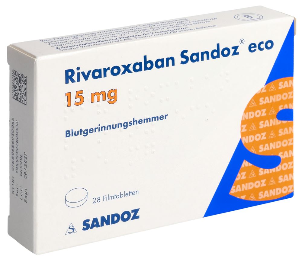 RIVAROXABAN Sandoz eco cpr pell 15 mg 28 pce