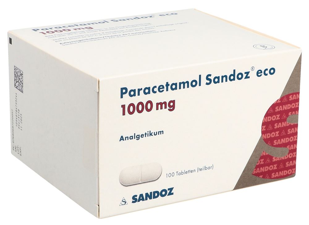 PARACETAMOL Sandoz eco cpr 1000 mg 100 pce