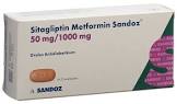 Sitagliptin Metformin Sandoz 50 mg/1000 mg, Filmtabletten