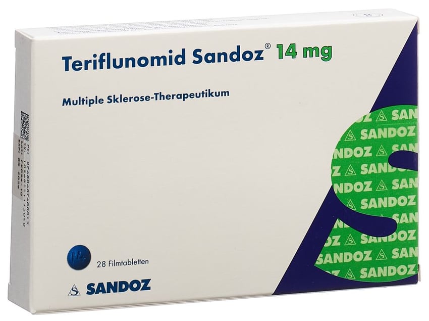 TERIFLUNOMIDE Sandoz cpr pell 14 mg 28 pce