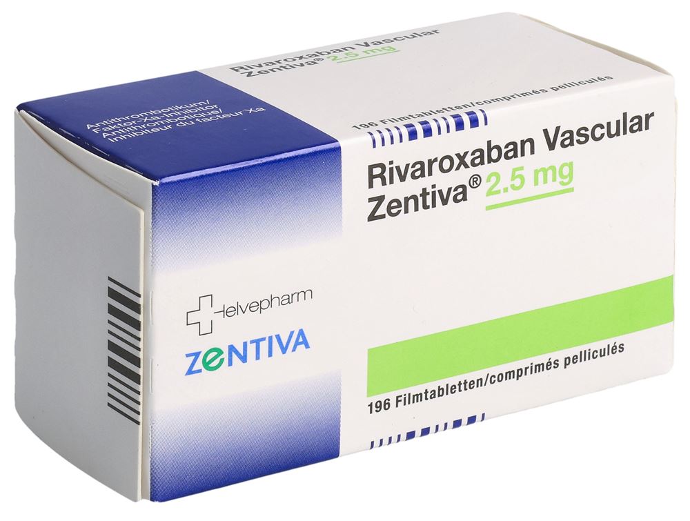 RIVAROXABAN Vascular Zentiva 2,5 mg cpr pellic196