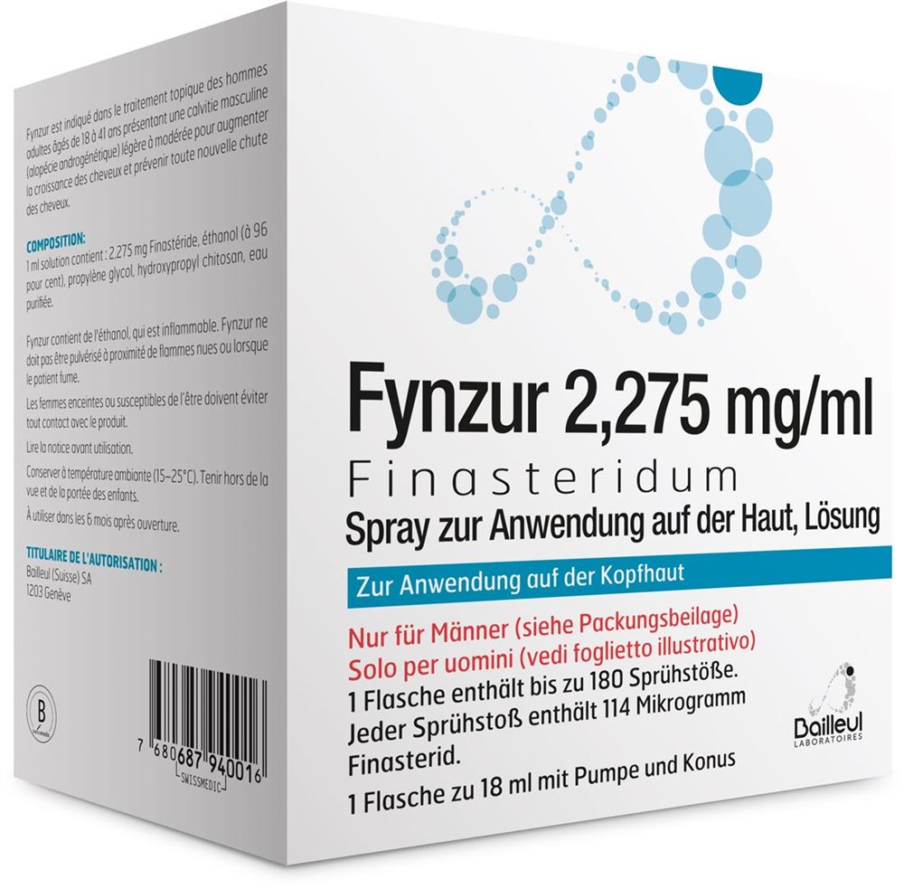 Fynzur 2,275 mg/ml, solution pour pulvérisation cutanée