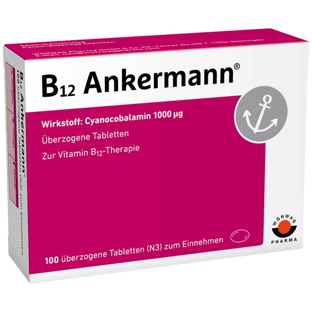 B12 Ankermann 1000 μg, überzogene Tabletten