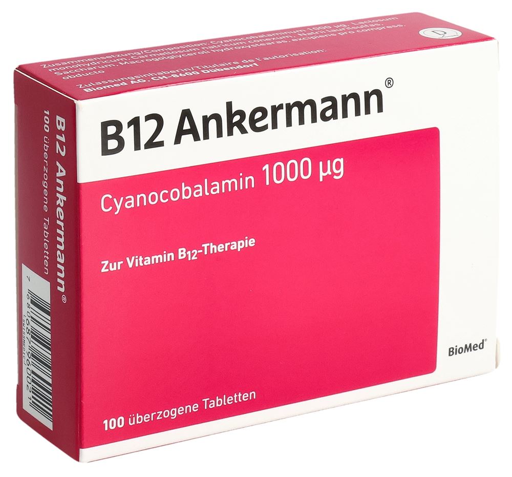 B12 Ankermann 1000 μg, überzogene Tabletten