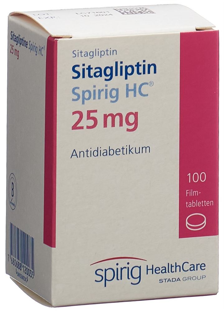 SITAGLIPTINE Spirig HC cpr pell 25 mg bte 100 pce